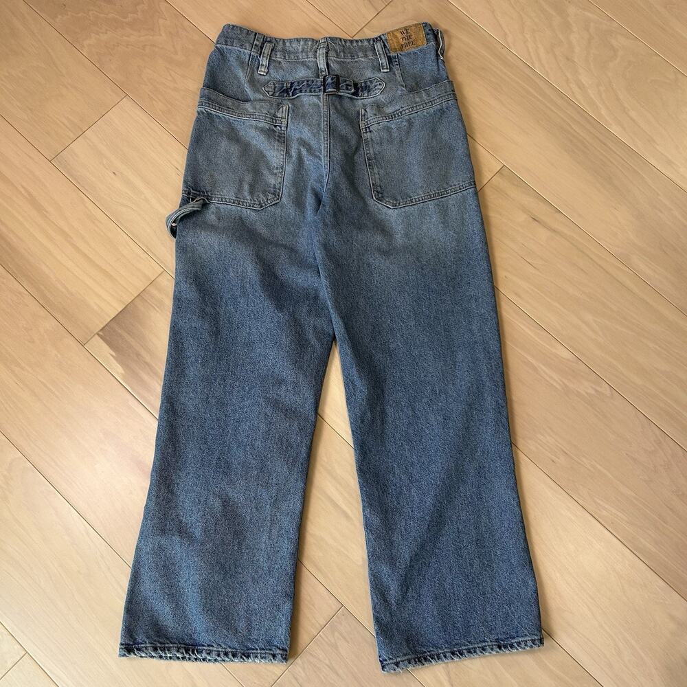 We The Free x Free People Major League Cuffed Wide Leg Jeans Cinch Women’s 31 - Picture 2 of 9